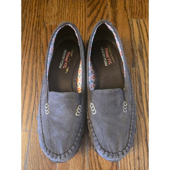 Skechers Relaxed Fit Air-Cooled Memory Foam Brown Suede Slip-On Shoes Size 6.5 - Picture 5 of 11